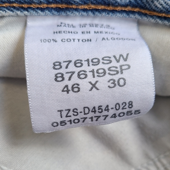 (884) Rustler Men's Relaxed Fit Straight Leg Jeans, Size: 46 Waist Color: Blue - Picture 9 of 14